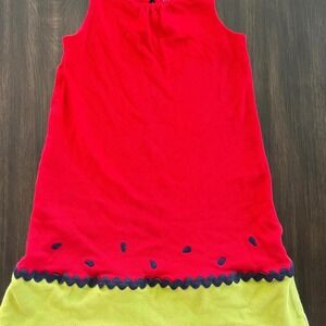 Girl's Hartstrings Red Watermelon Dress sz 6X